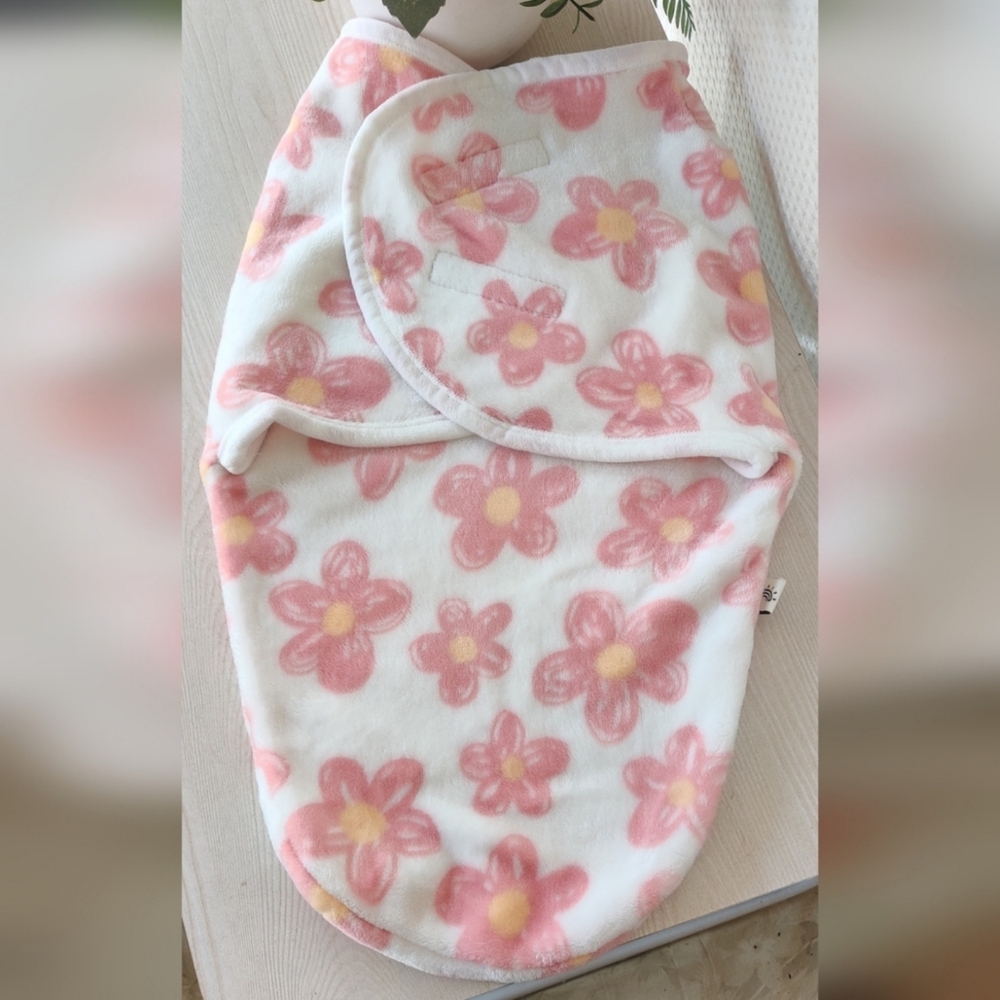 Wonerluxe Floral Baby Fleece Swaddle Sleep Blanket